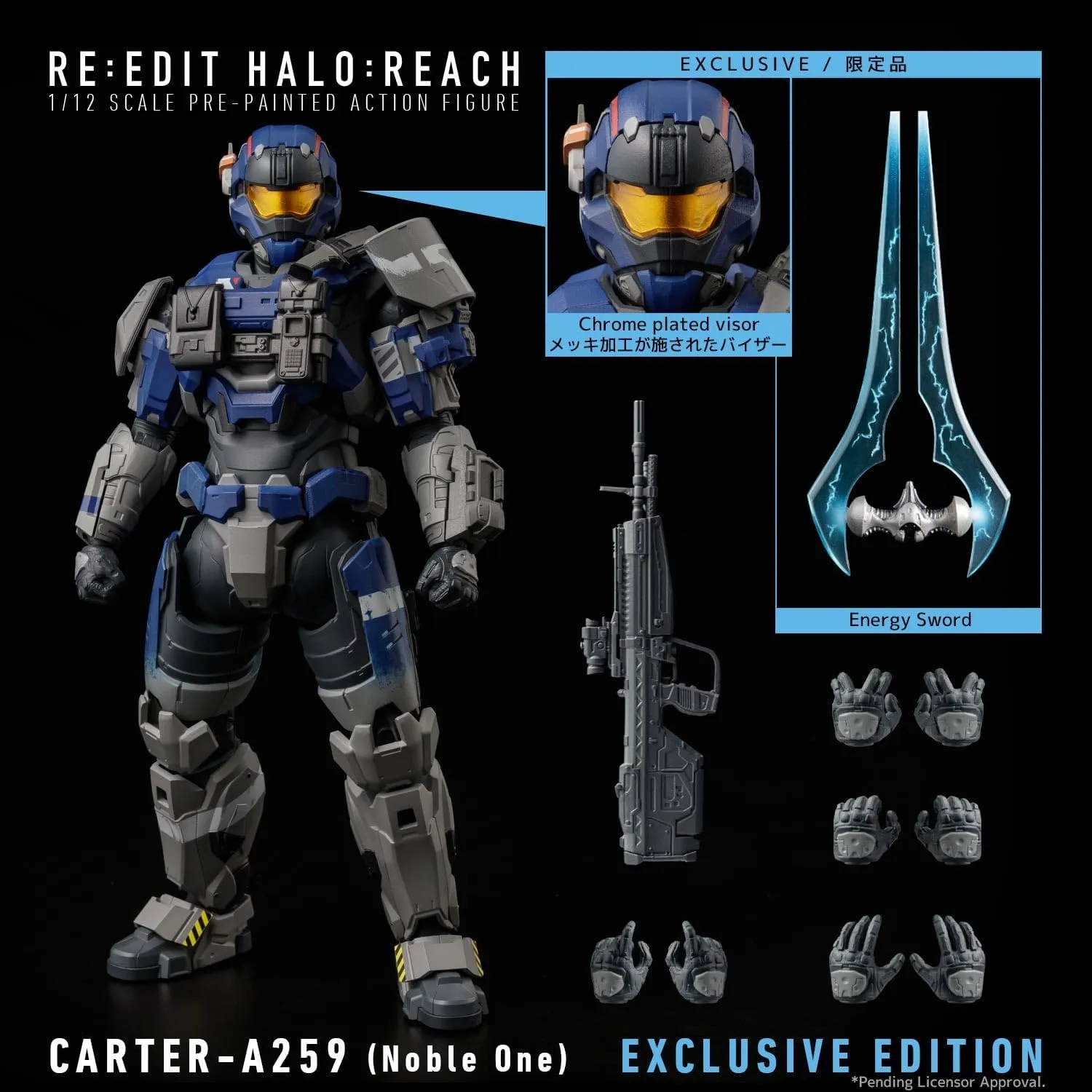 1000toys (Sen-Toys) RE:EDIT Halo: Reach Carter-A259 Noble One 1/12 Scale PX Previews Exclusive Action Figure