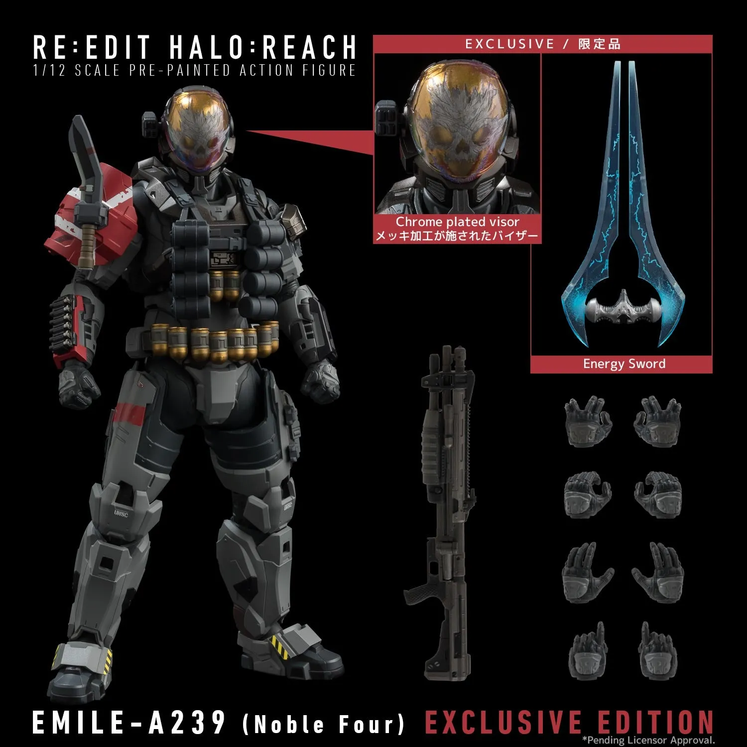 1000toys (Sen-Toys) RE:EDIT Halo: Reach Emile - A239 (Noble Four) 1/12 Scale PX Previews Exclusive Action Figure