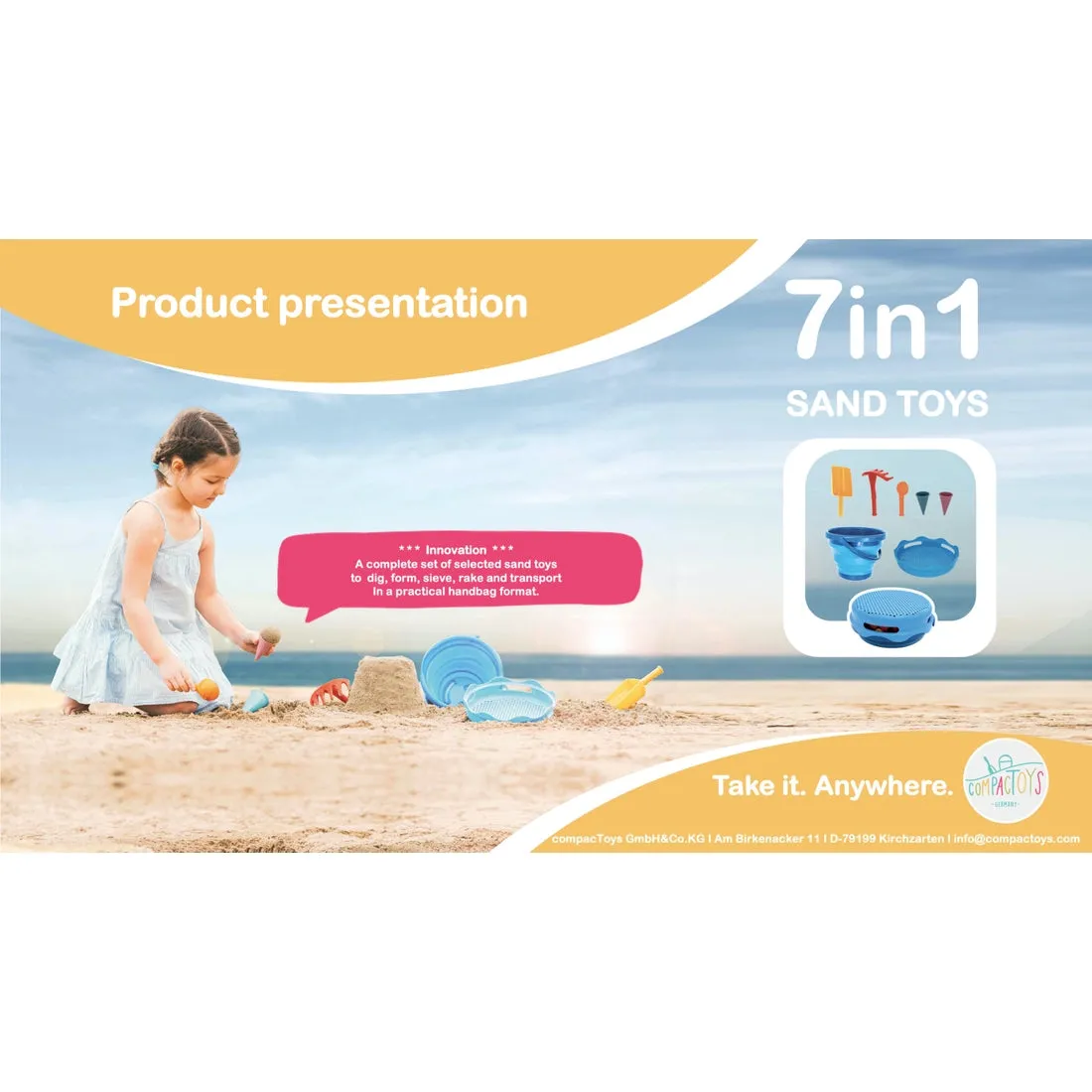 7-in-1 Sand Toy Set - Red