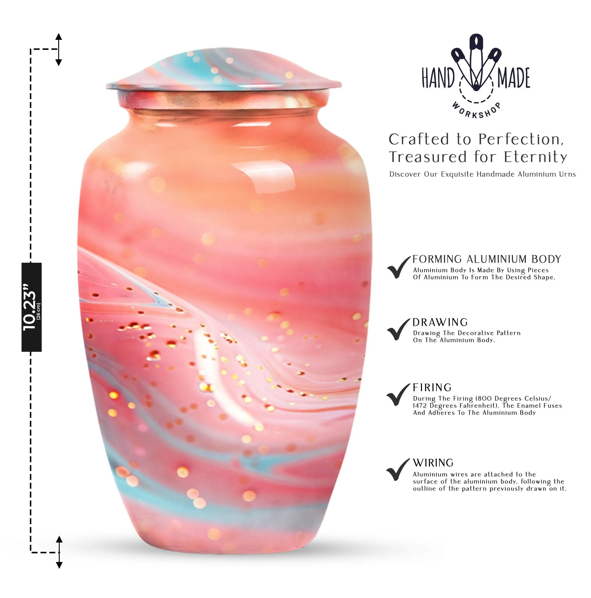 Abstract Cremation Urn - Exquisite Memorial Cremation Option