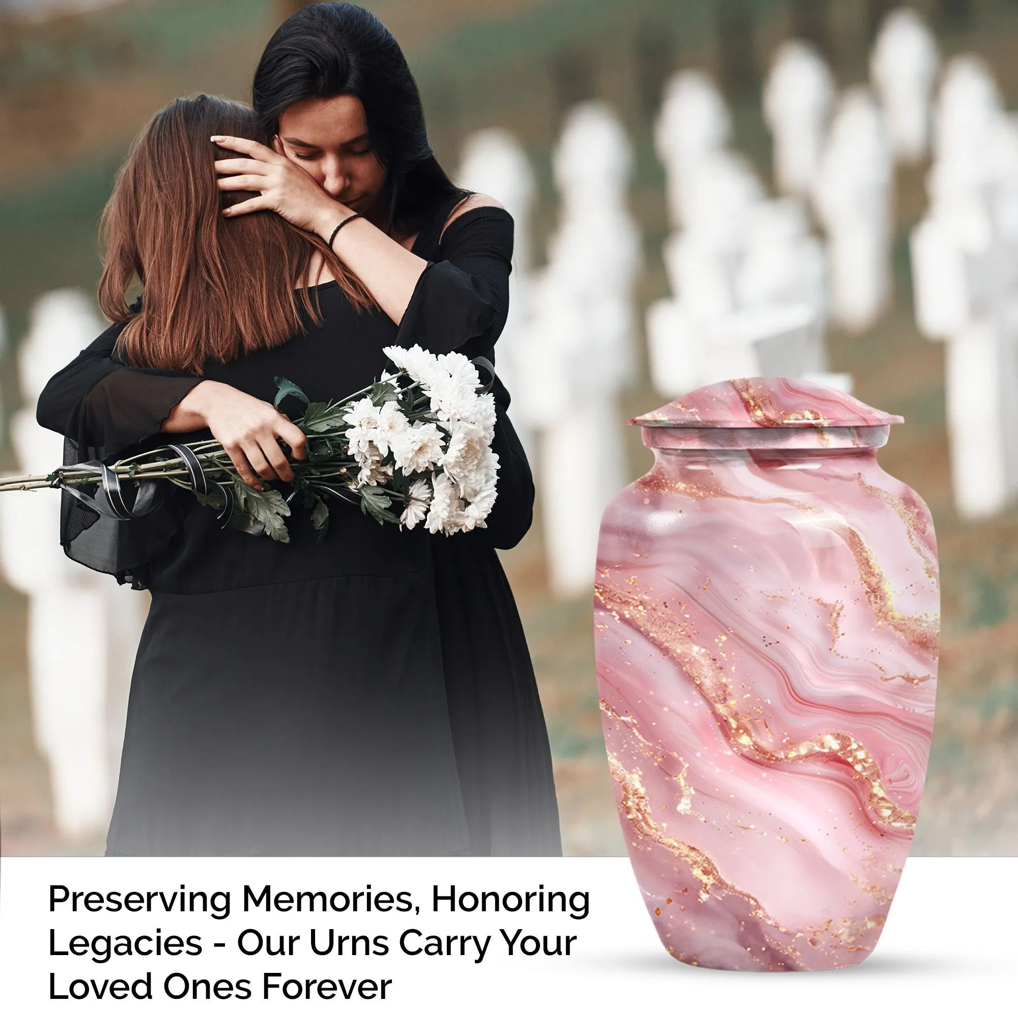 Abstract Eternity - Memorial Cremation Abstract Urn for Women
