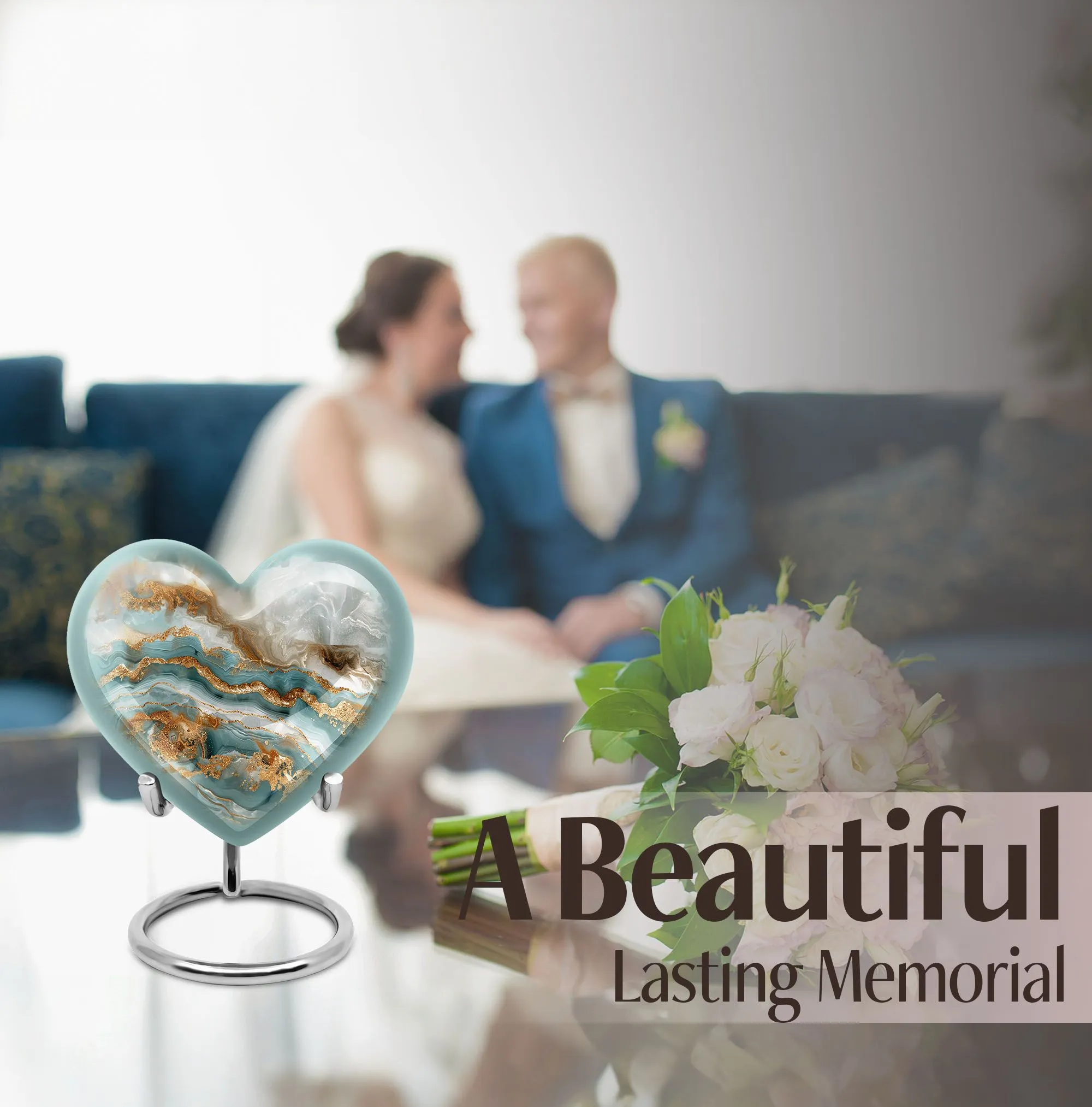 Abstract Urn: The Commemorative Heart Shaped Burial Urn