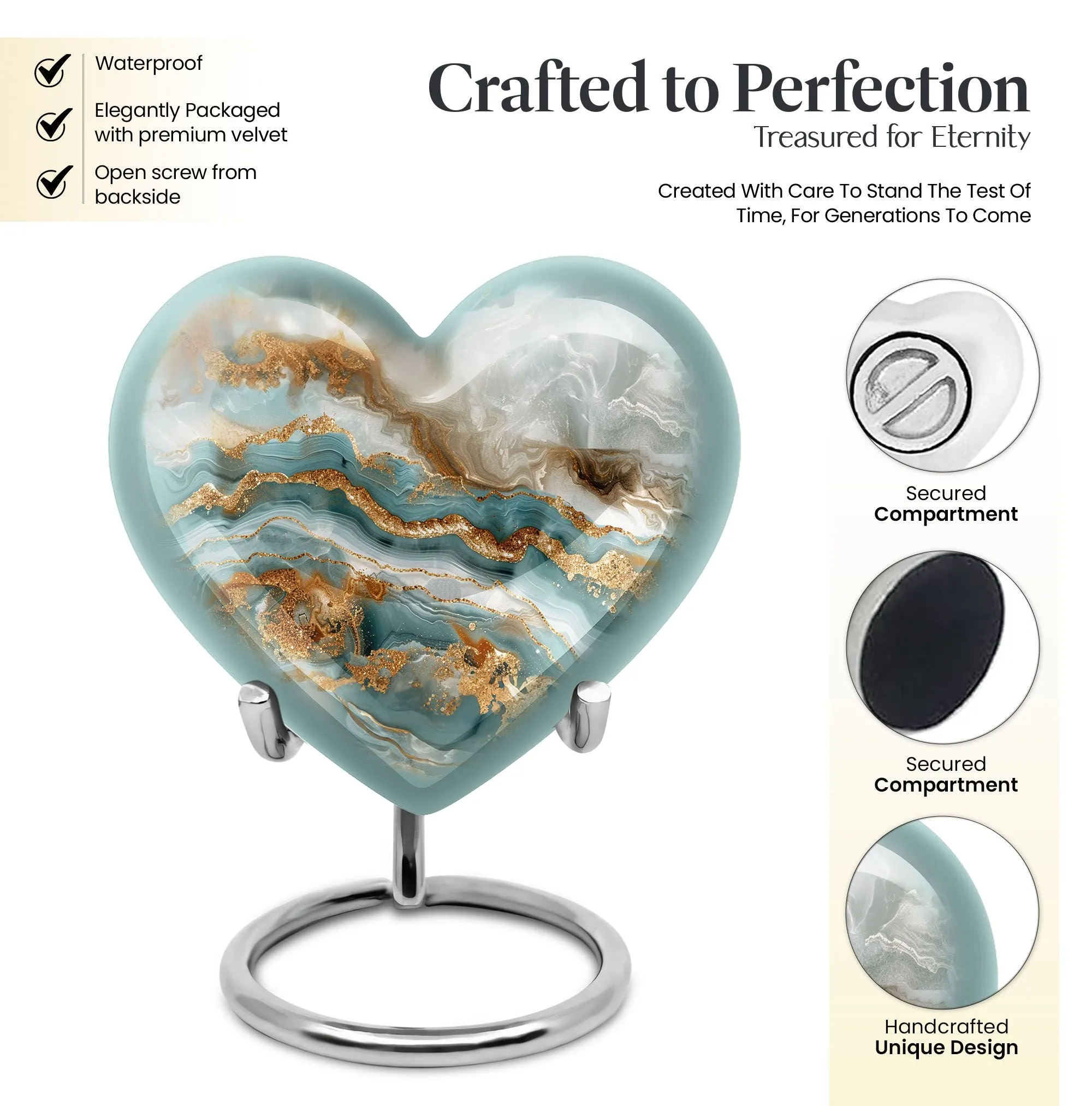 Abstract Urn: The Commemorative Heart Shaped Burial Urn