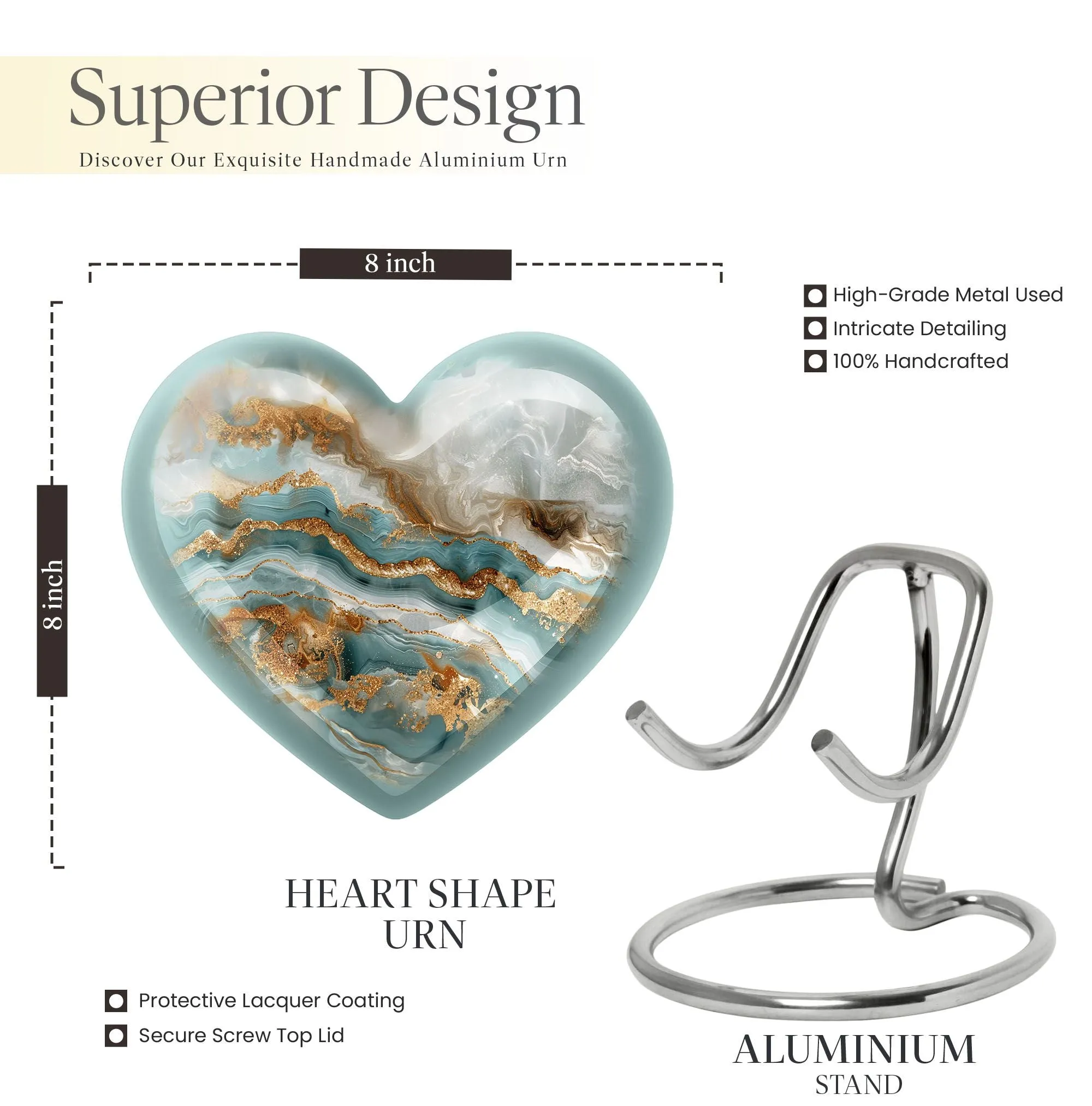 Abstract Urn: The Commemorative Heart Shaped Burial Urn