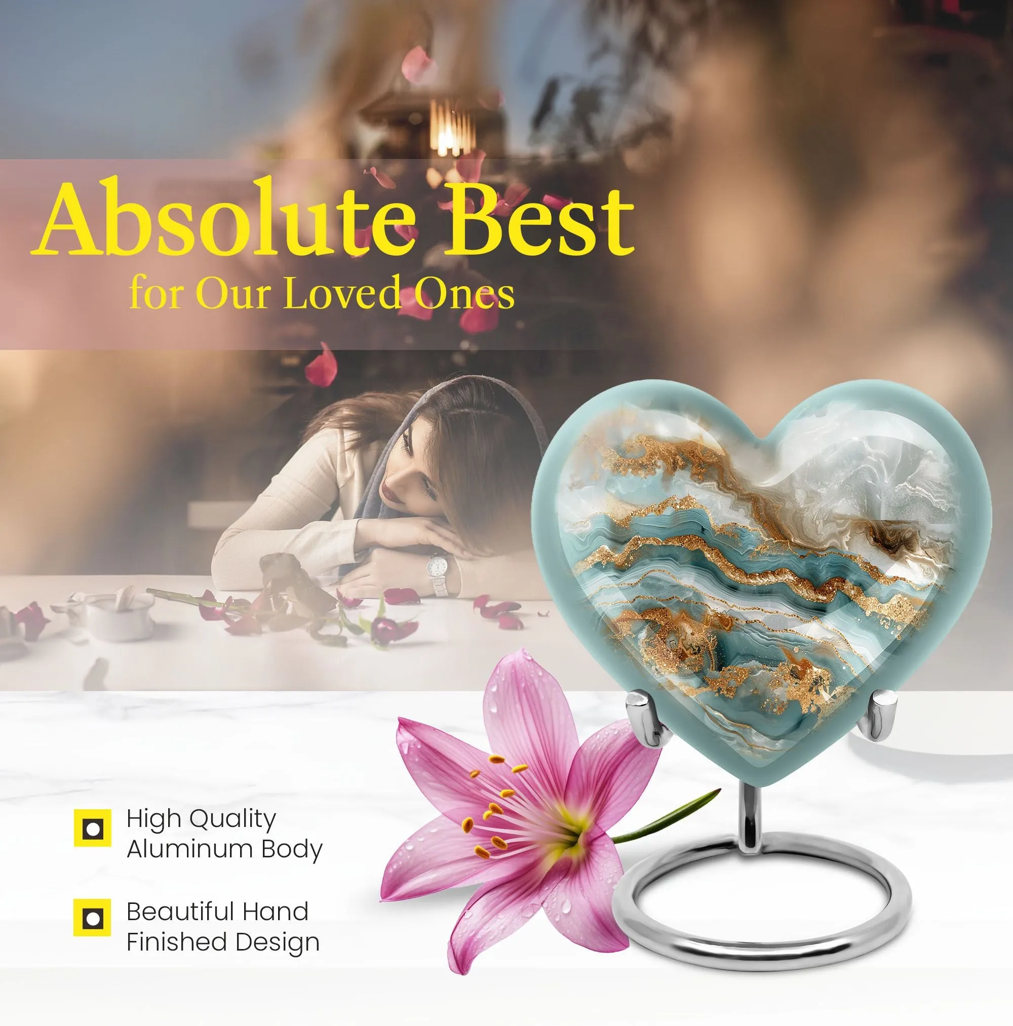 Abstract Urn: The Commemorative Heart Shaped Burial Urn