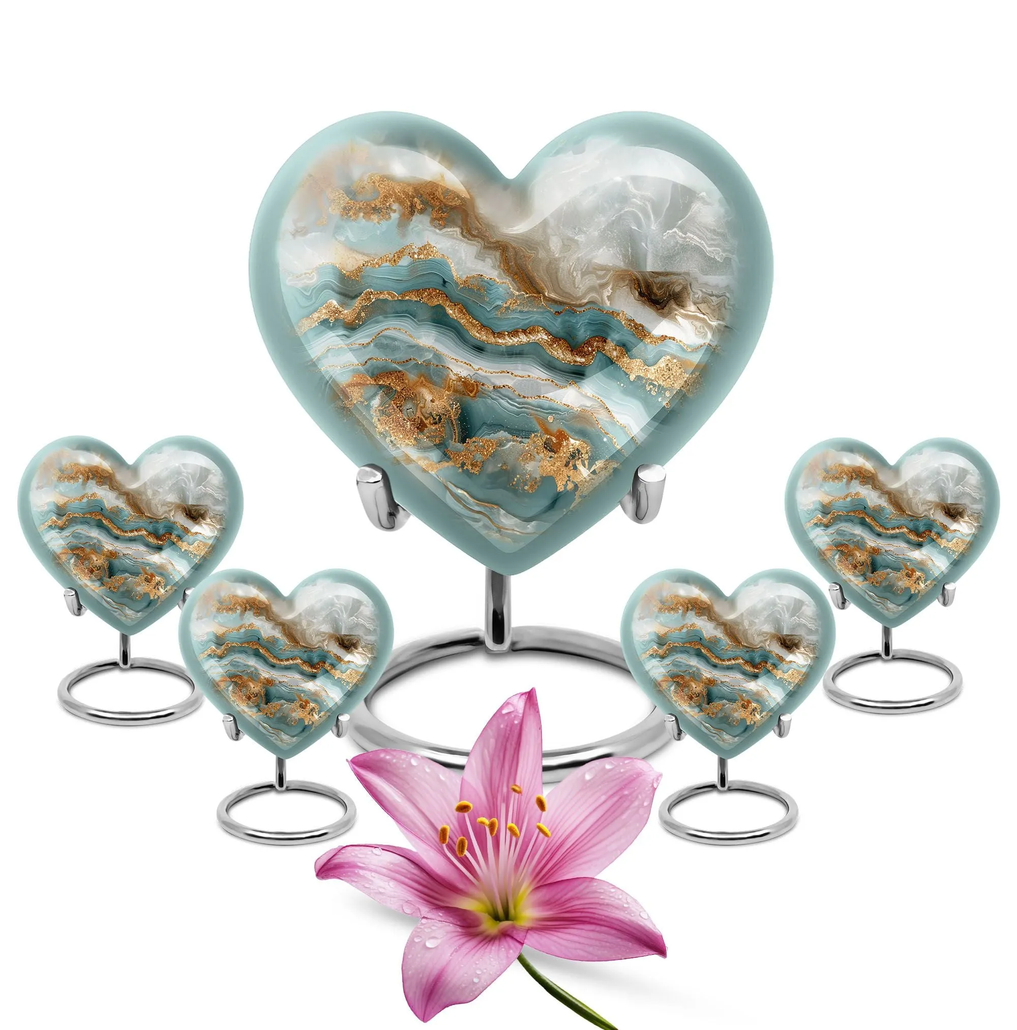 Abstract Urn: The Commemorative Heart Shaped Burial Urn
