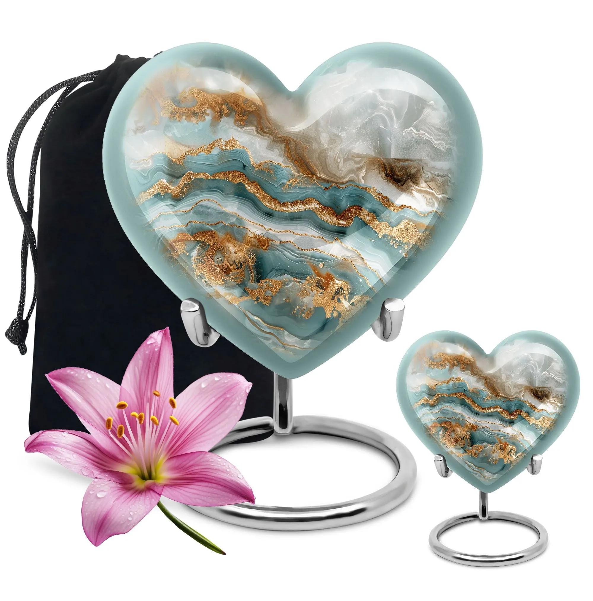 Abstract Urn: The Commemorative Heart Shaped Burial Urn