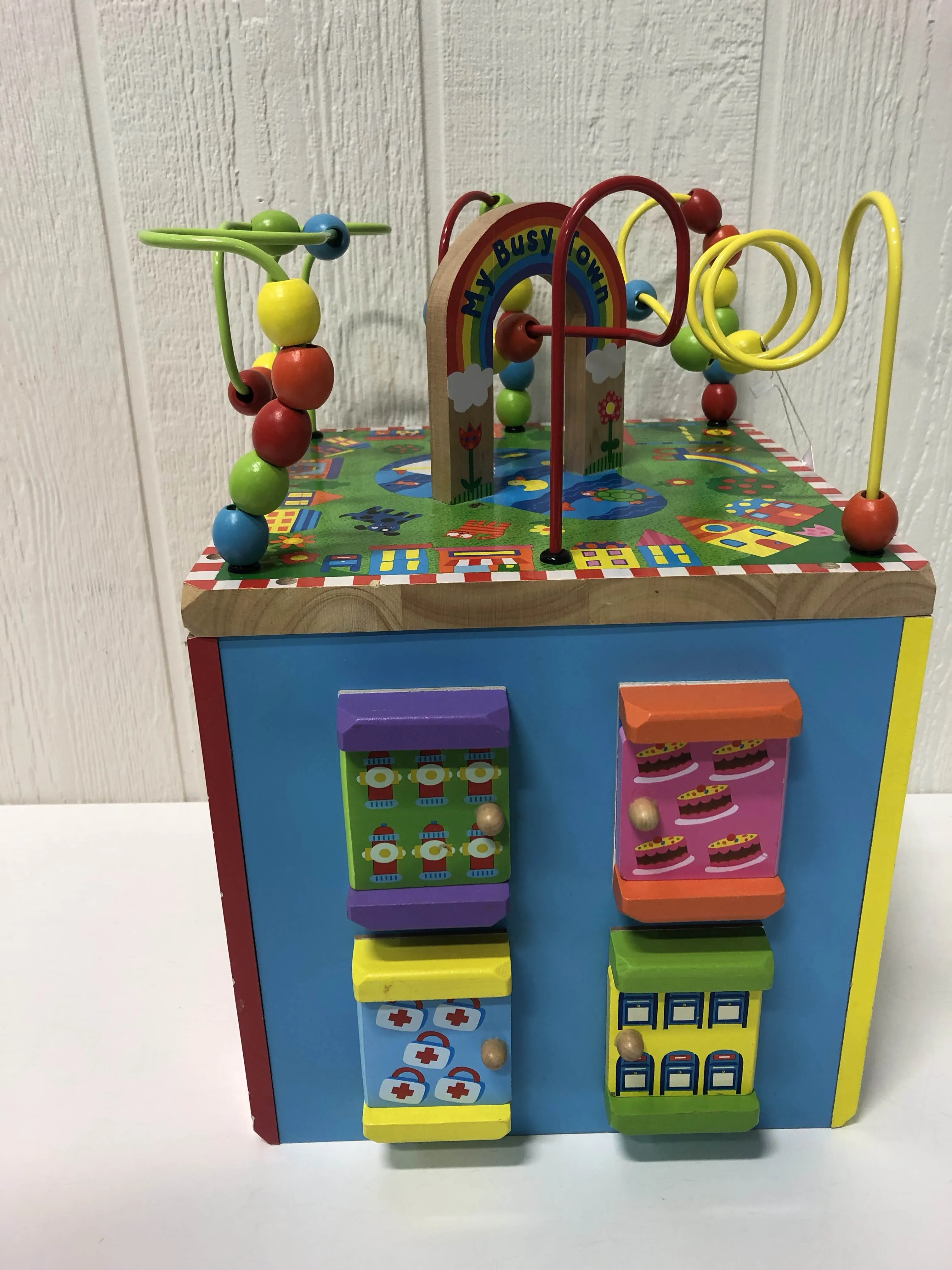 ALEX Toys Discover My Busy Town Wooden Activity Cube