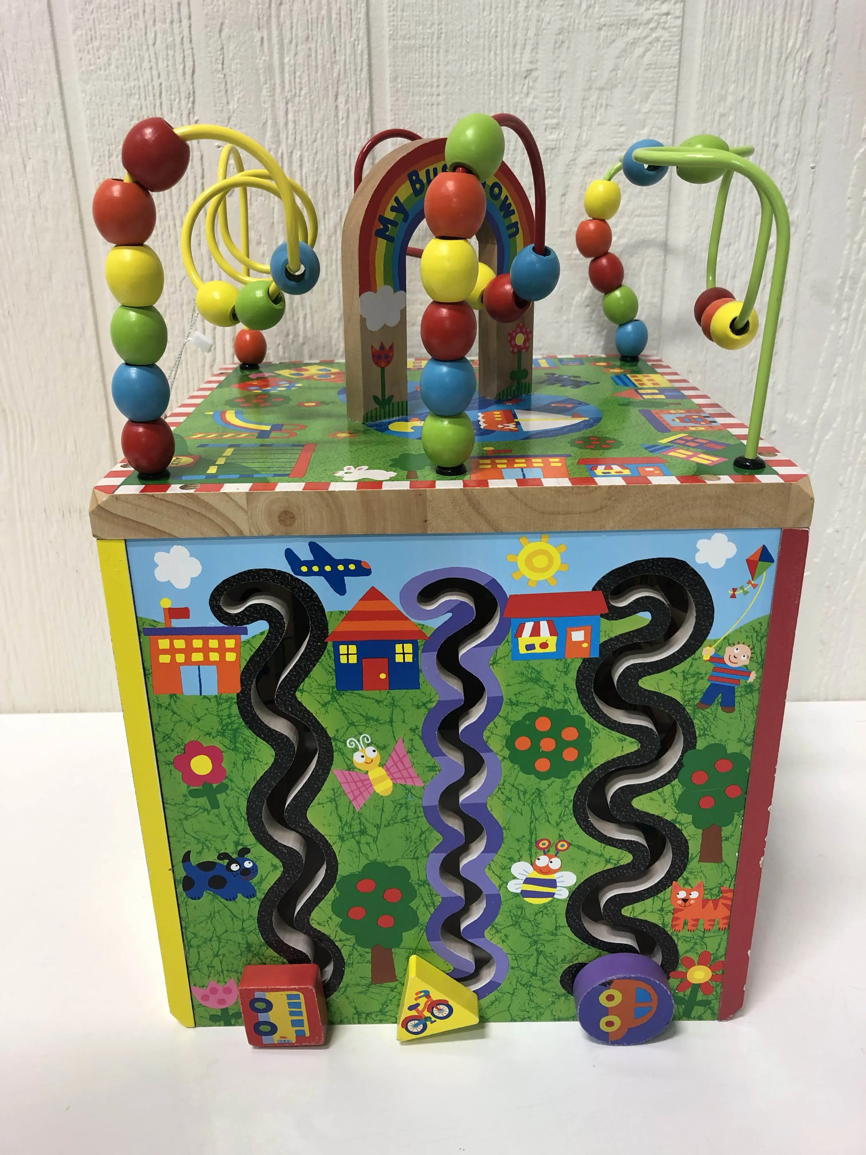 ALEX Toys Discover My Busy Town Wooden Activity Cube