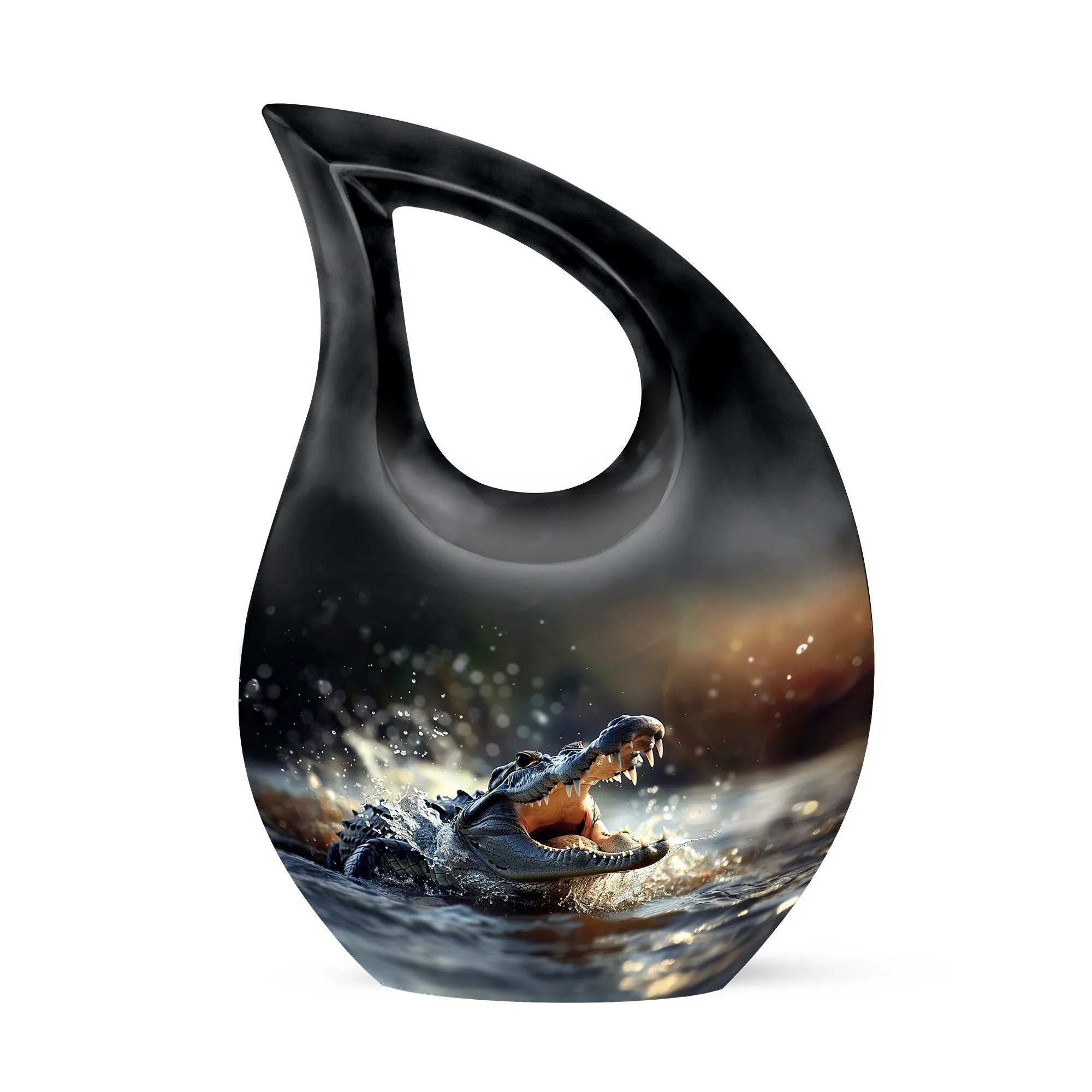 Alligator Themed Adult Cremation Urn For Human Ashes For Adults