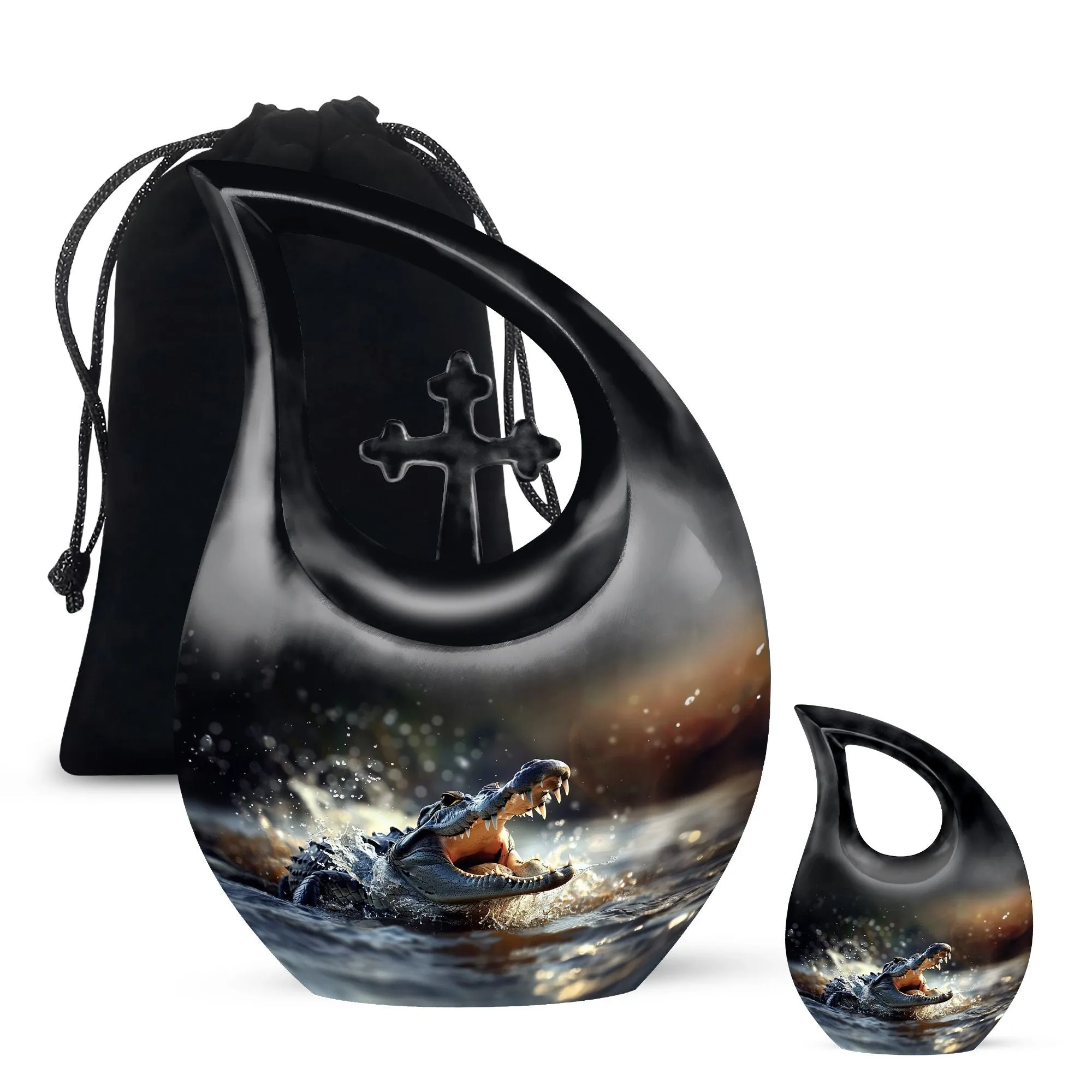 Alligator Themed Adult Cremation Urn For Human Ashes For Adults