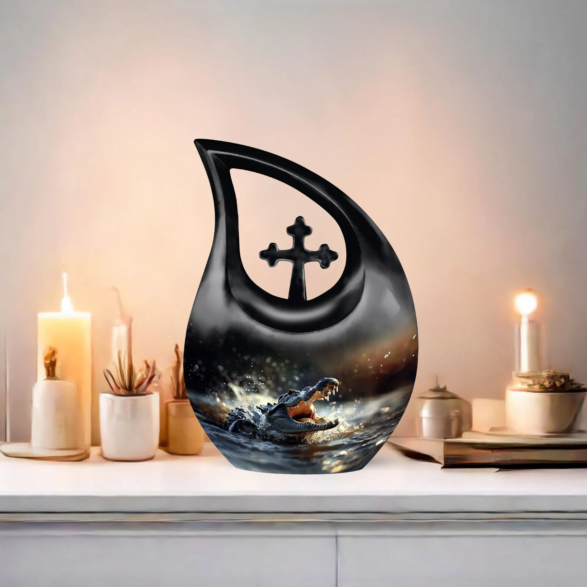 Alligator Themed Adult Cremation Urn For Human Ashes For Adults