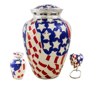 American Flag Cremation Urn