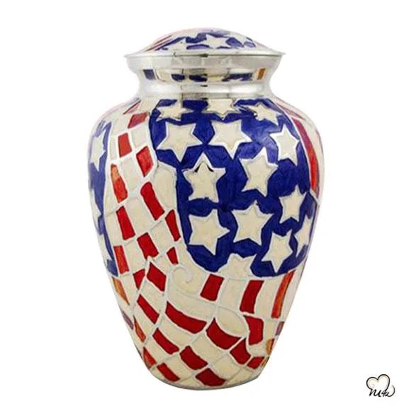 American Flag Cremation Urn