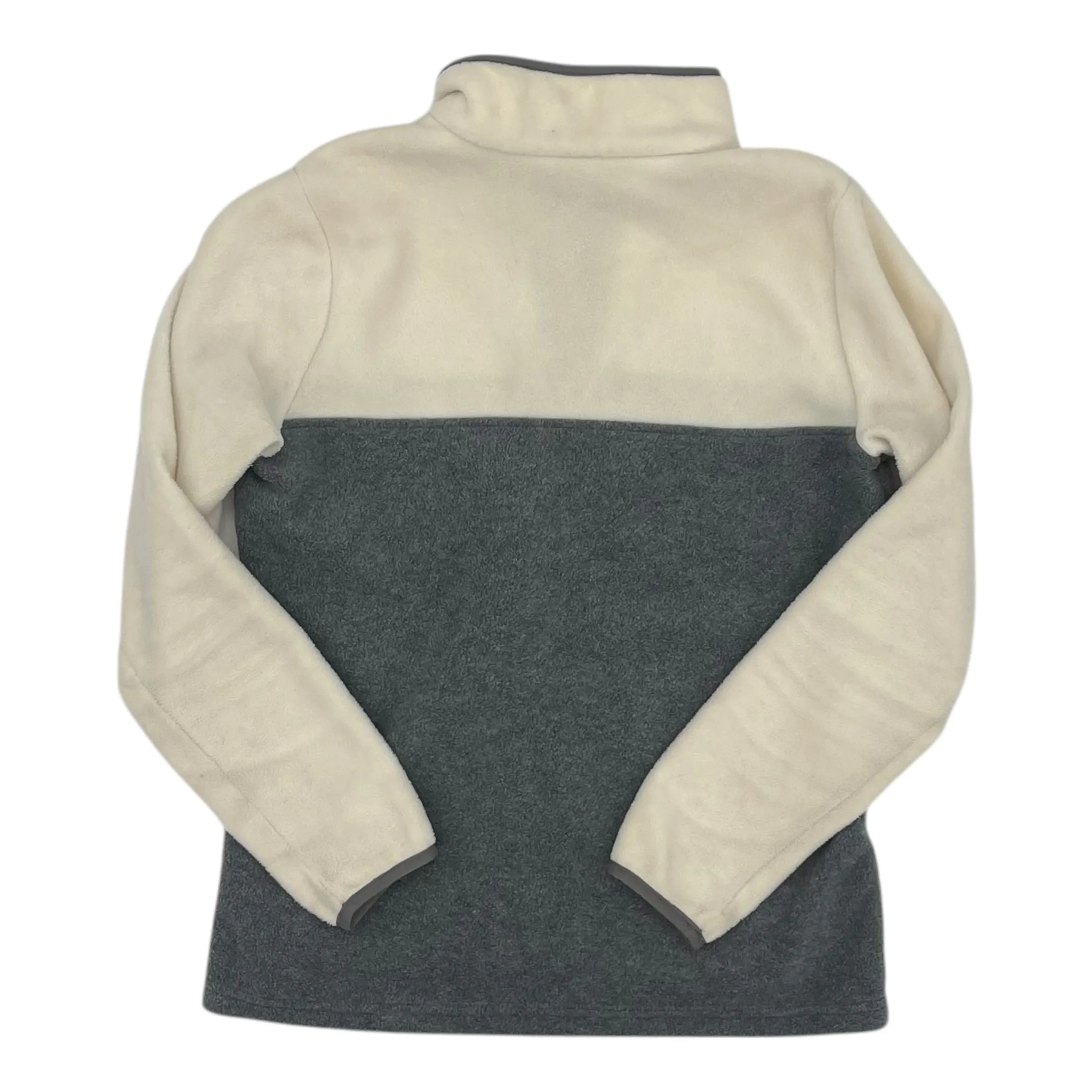 Athletic Sweatshirt Collar By Columbia In Cream & Grey, Size:M