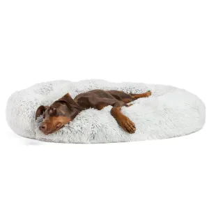 Best Friends by Sheri 4596 The Original Calming Donut Dog and Cat Bed in Shag Fur Frost, Extra Large 45x45"