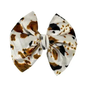 Brown Velvet Cow Print