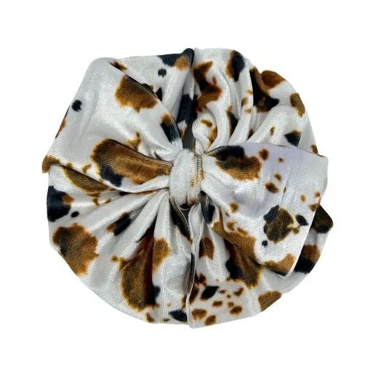 Brown Velvet Cow Print