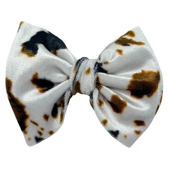 Brown Velvet Cow Print