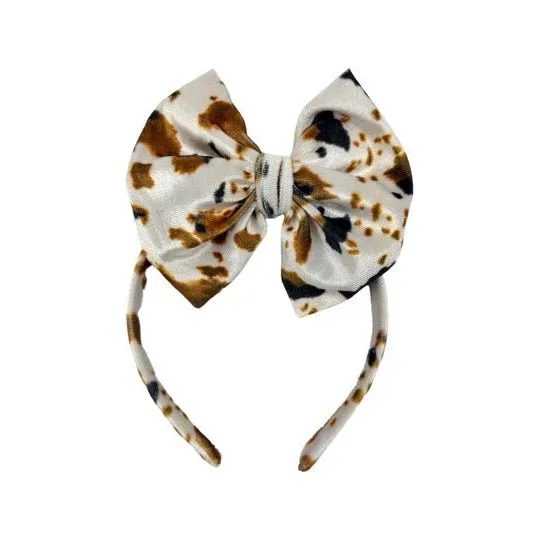 Brown Velvet Cow Print