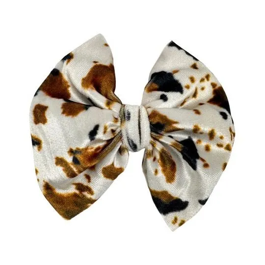 Brown Velvet Cow Print