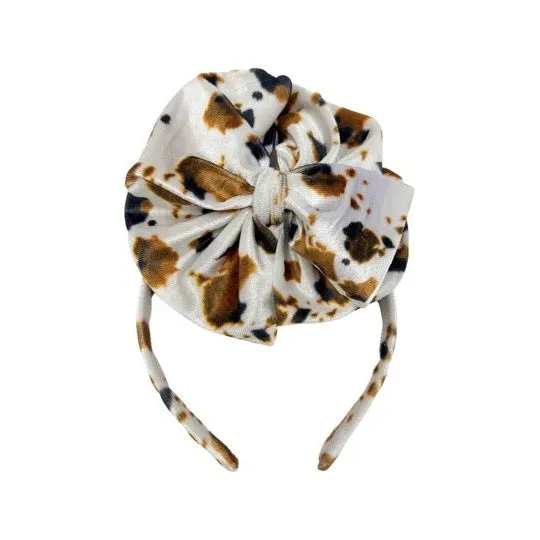 Brown Velvet Cow Print