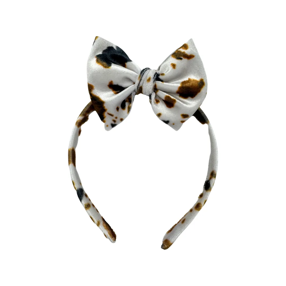 Brown Velvet Cow Print