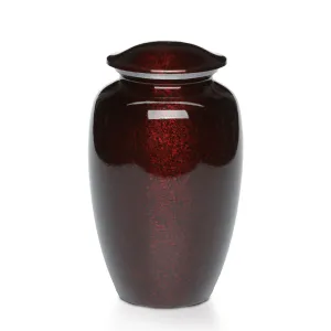 Burgundy Alloy Urn