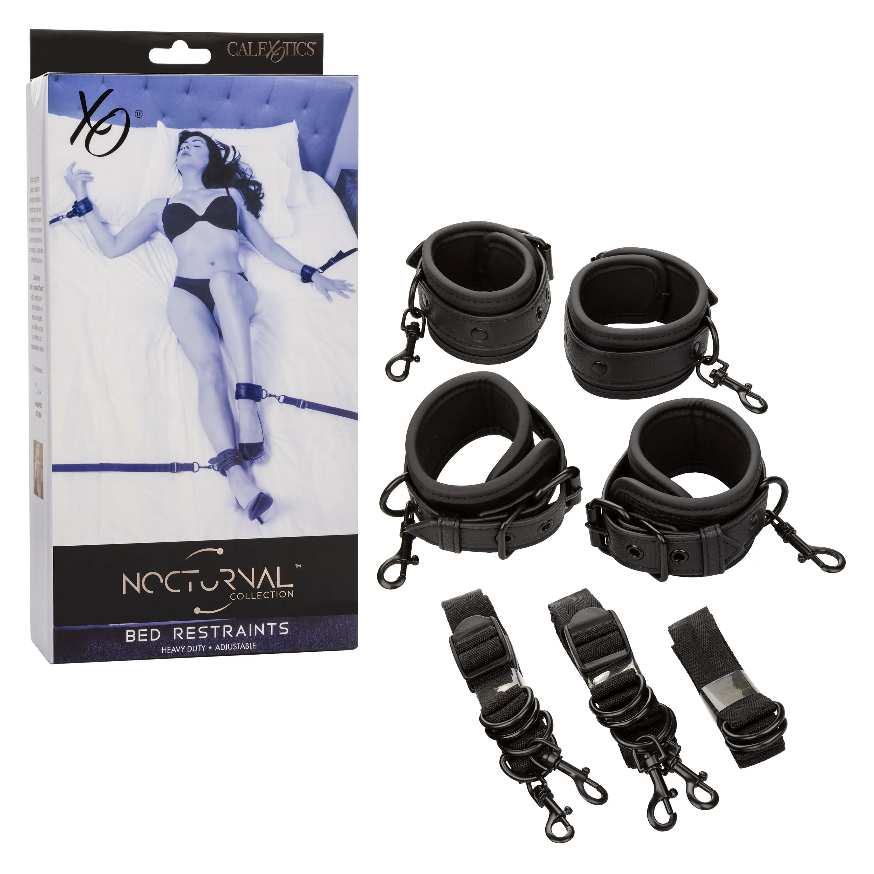 California Exotics - Nocturnal Collection Bed Restraints (Black)