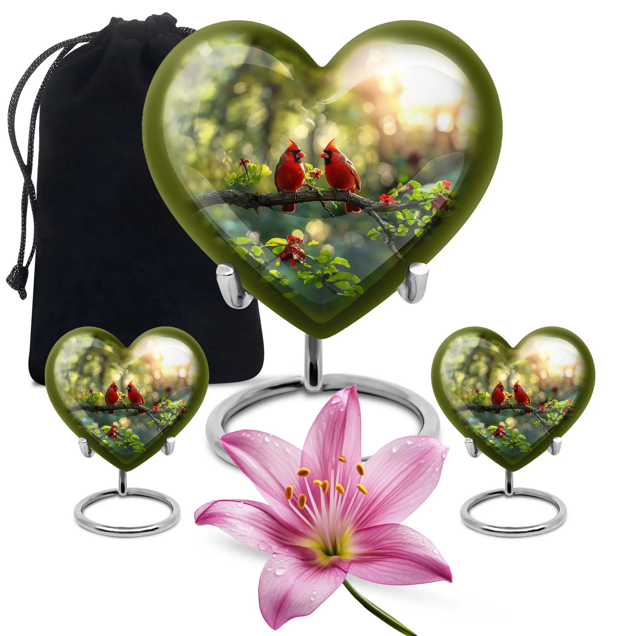 Cardinal Bird Cremation Urn: Honorable Medium-Sized Resting Place