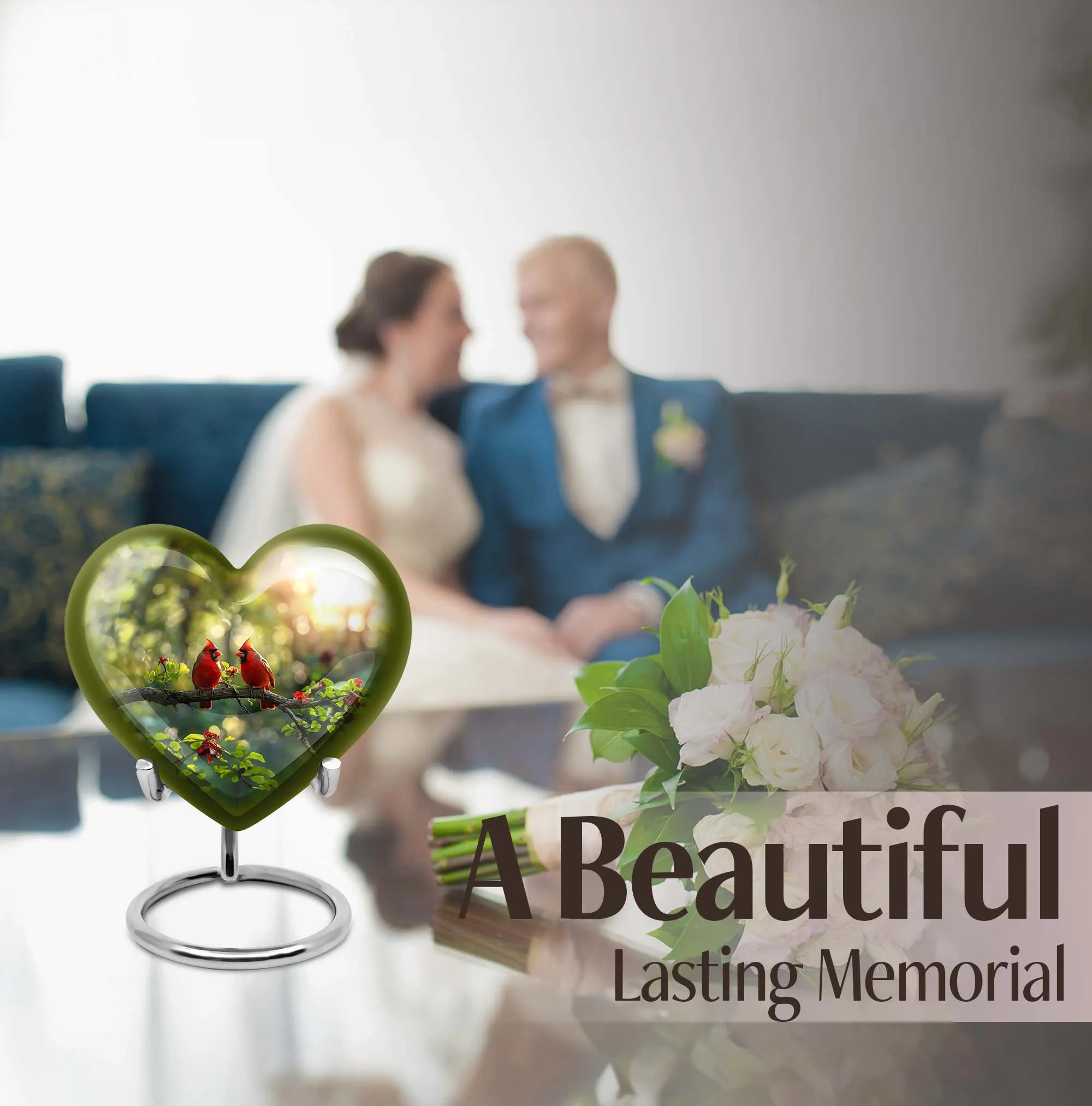 Cardinal Bird Cremation Urn: Honorable Medium-Sized Resting Place