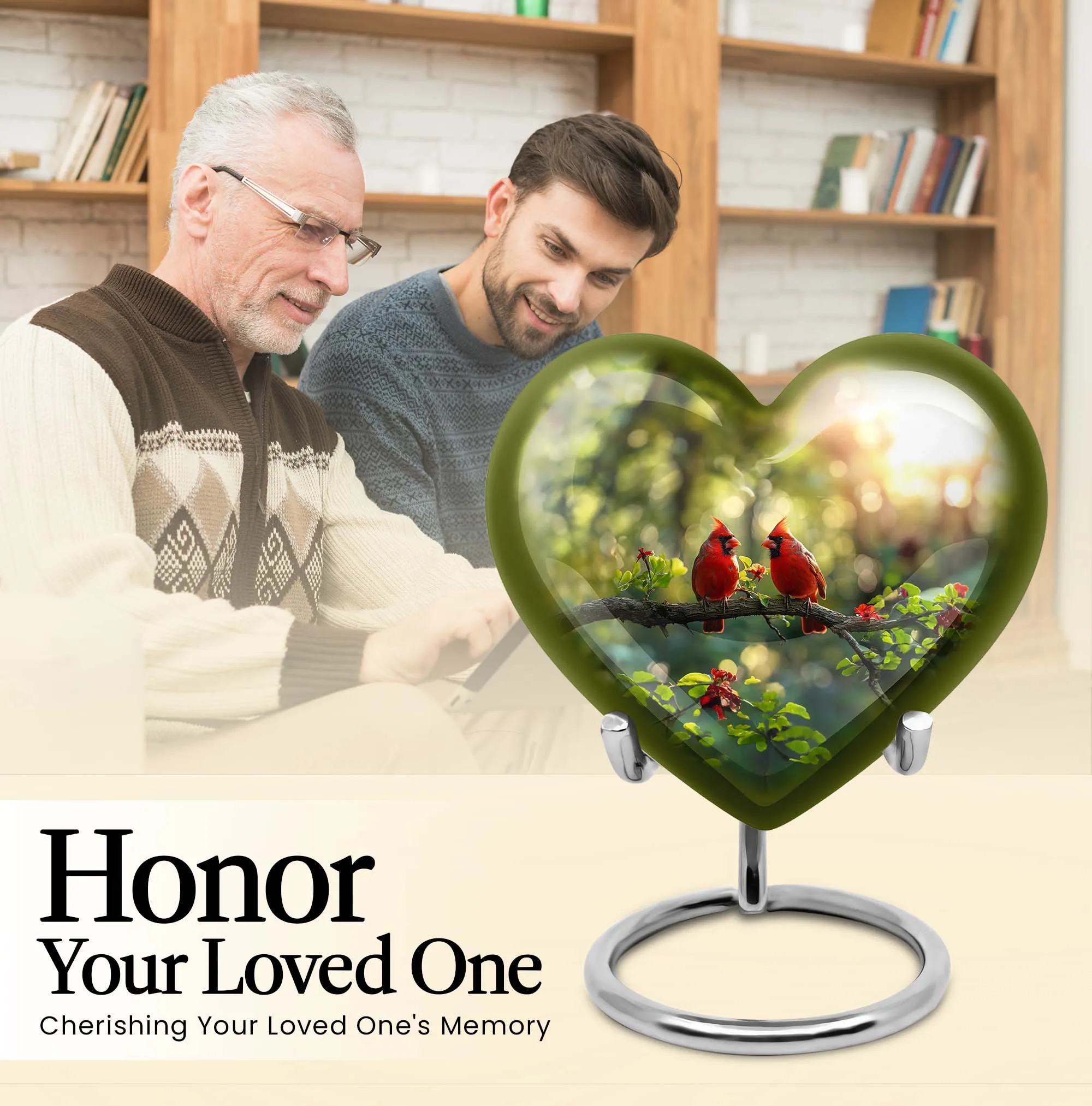 Cardinal Bird Cremation Urn: Honorable Medium-Sized Resting Place