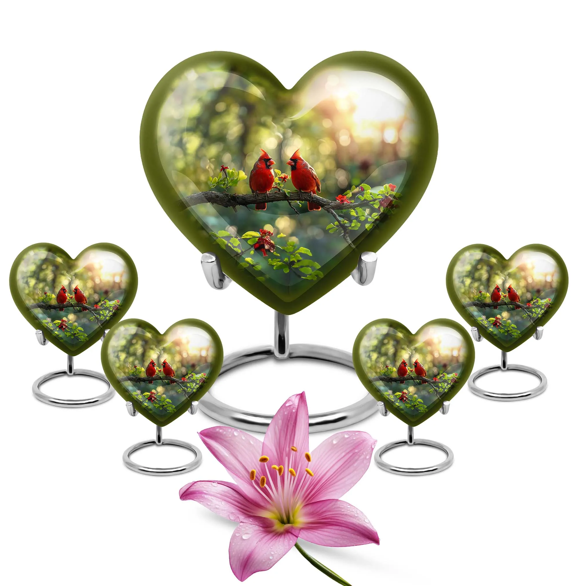 Cardinal Bird Cremation Urn: Honorable Medium-Sized Resting Place