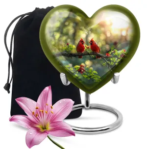 Cardinal Bird Cremation Urn: Honorable Medium-Sized Resting Place