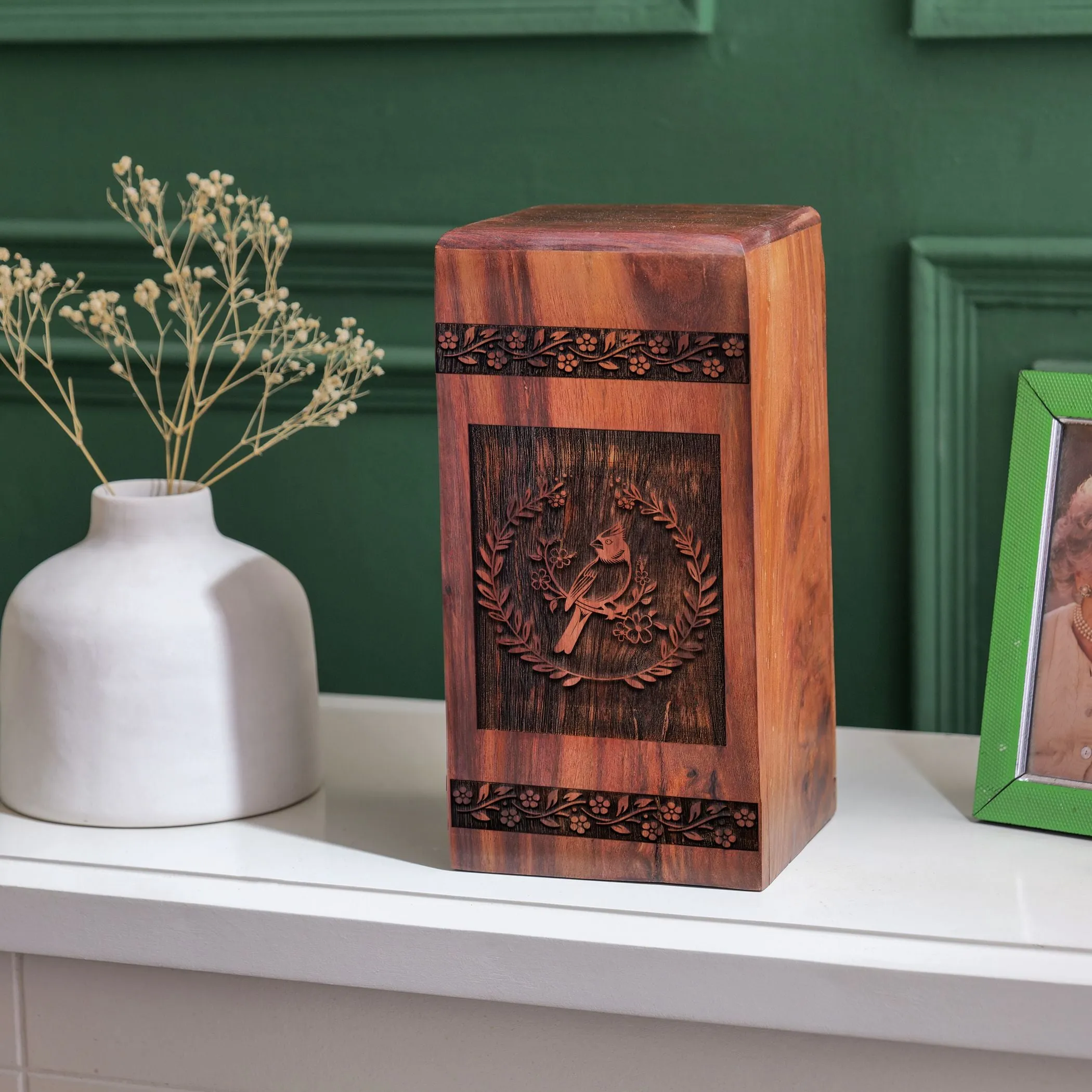 Cardinal Large Wooden Urns For Human Ashes Adult