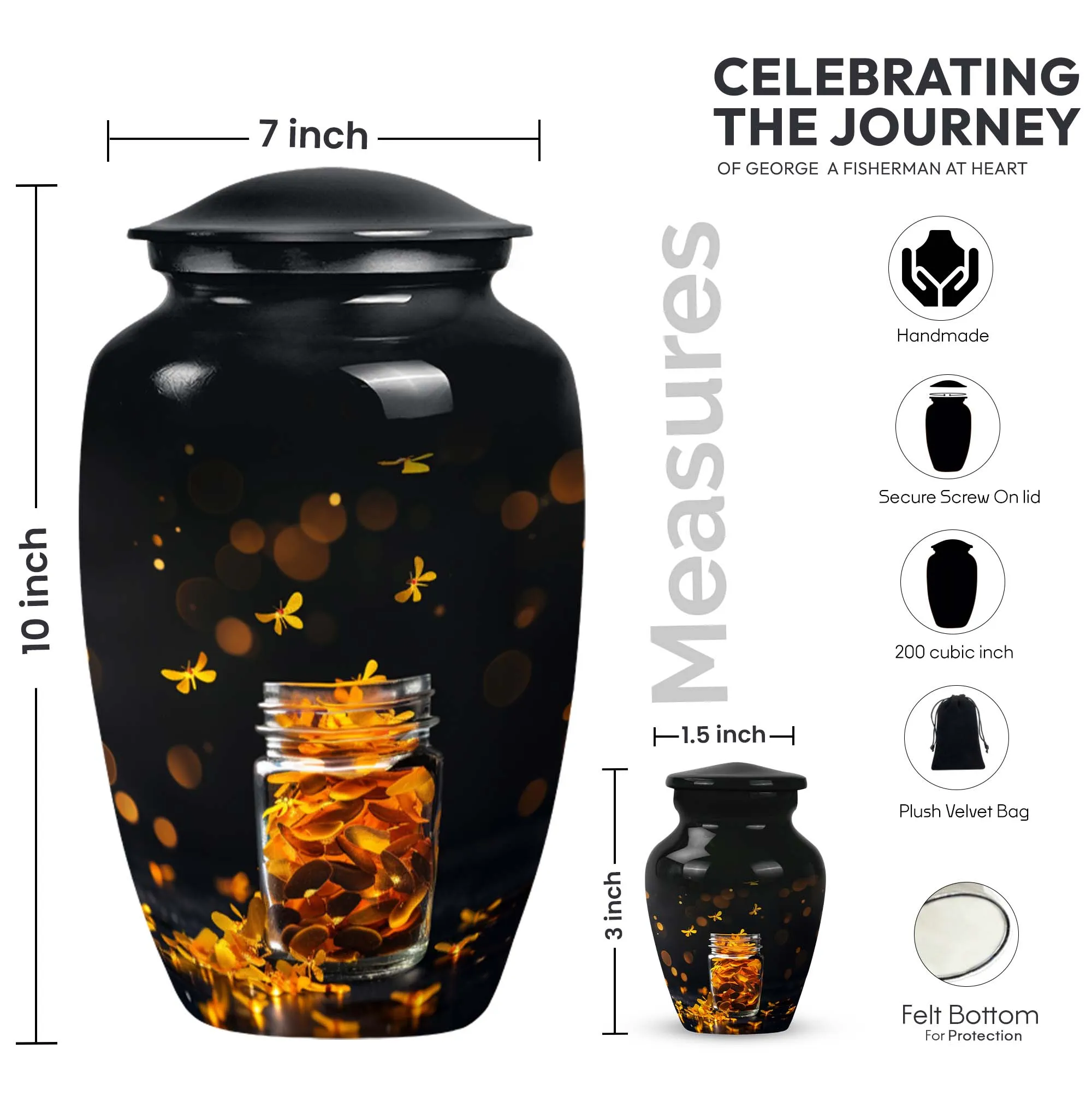 Cocoons Honey Pot - A Soulful Memorial Urn for Your Loved Ones