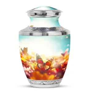 Colorful Butterflies Cremation Urns for Women, Adult Urn for Ashes