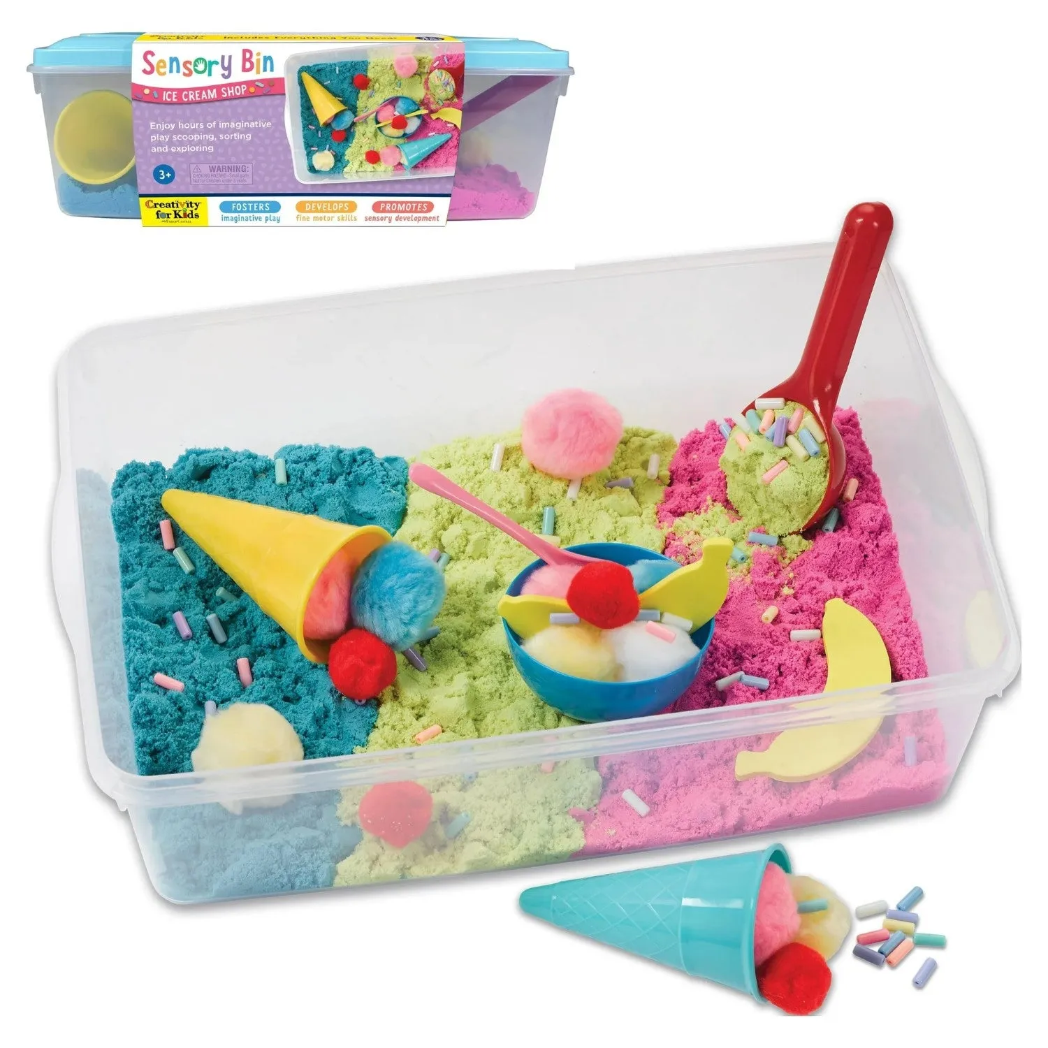 Creativity for Kids 6280000 Sensory Bin Ice Cream Shop- Child Sensory Toy for Boys and Girls