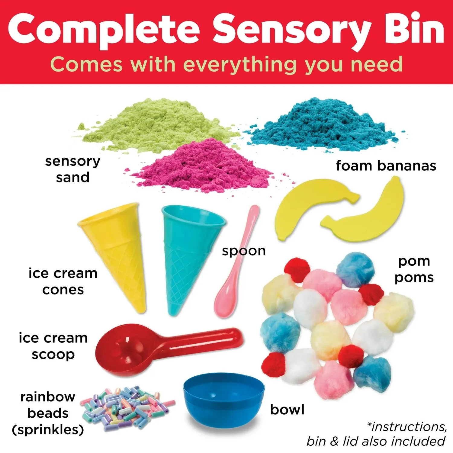 Creativity for Kids 6280000 Sensory Bin Ice Cream Shop- Child Sensory Toy for Boys and Girls