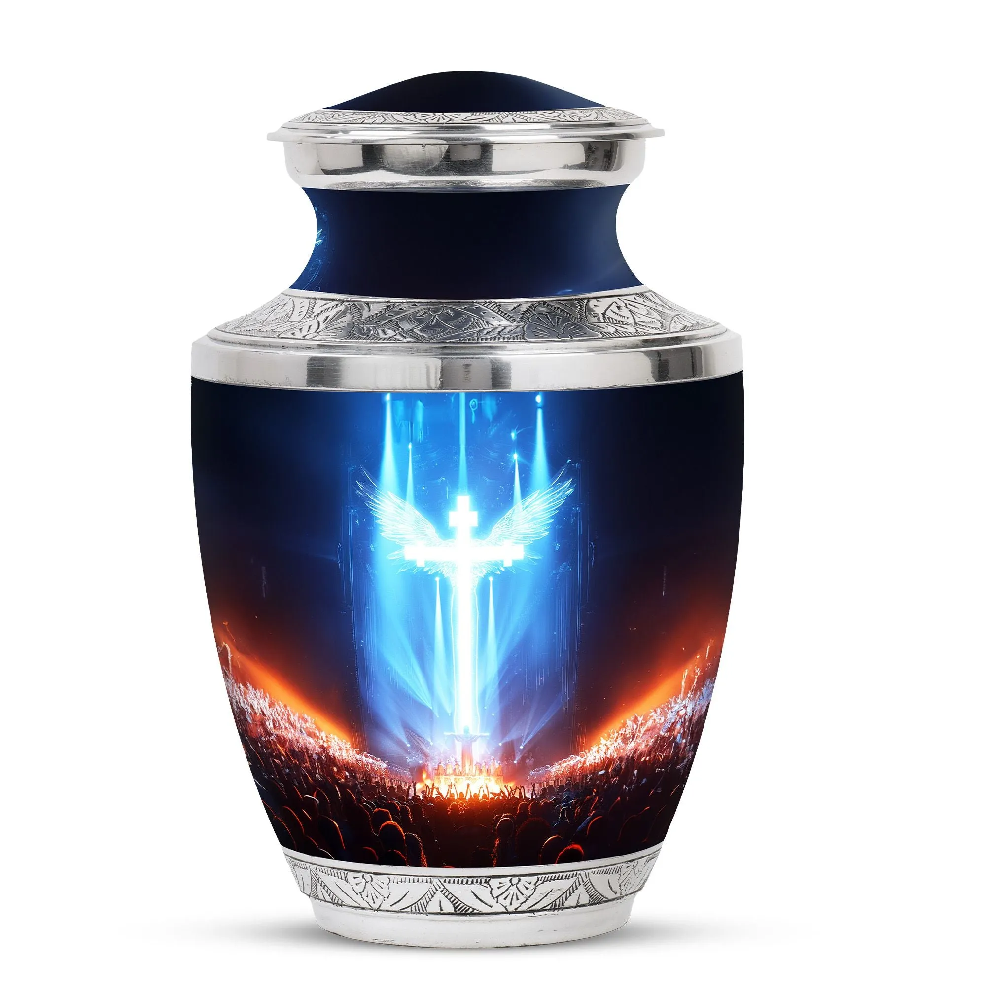 Cross Cremation Urn For Ashes Adult Male Small Memorial & Funeral Urn