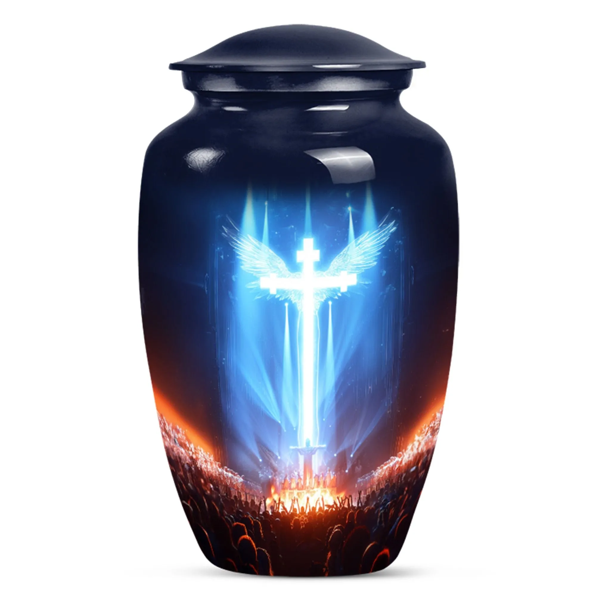 Cross Cremation Urn For Ashes Adult Male Small Memorial & Funeral Urn