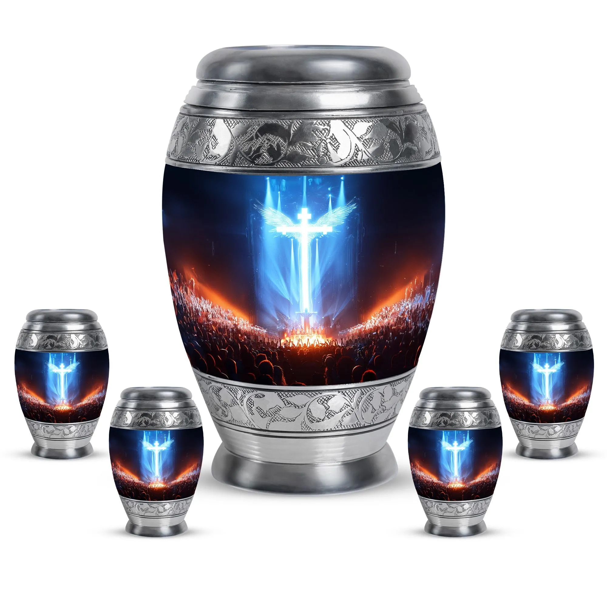 Cross Cremation Urn For Ashes Adult Male Small Memorial & Funeral Urn