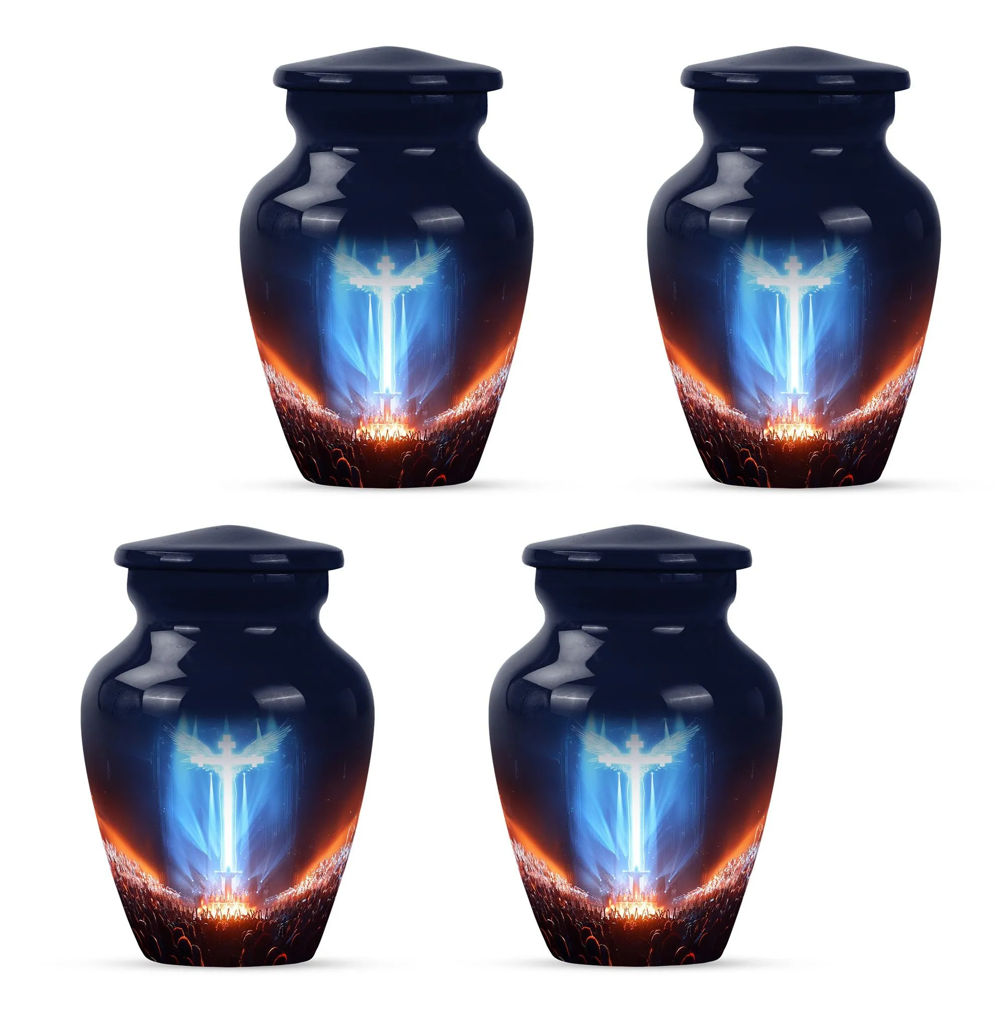 Cross Cremation Urn For Ashes Adult Male Small Memorial & Funeral Urn