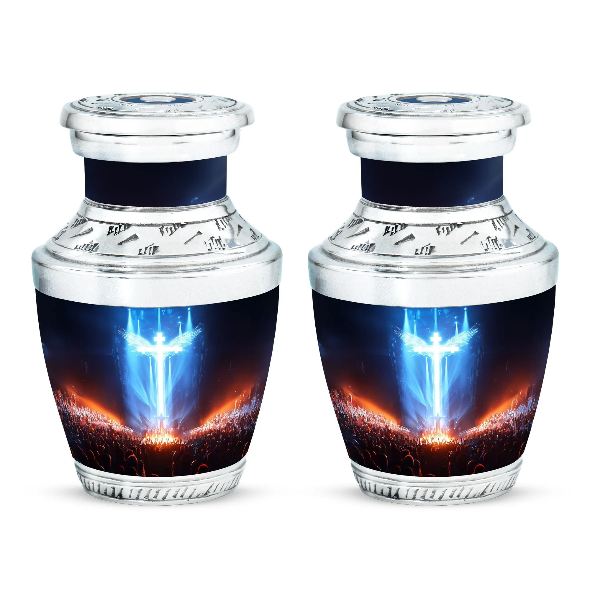 Cross Cremation Urn For Ashes Adult Male Small Memorial & Funeral Urn