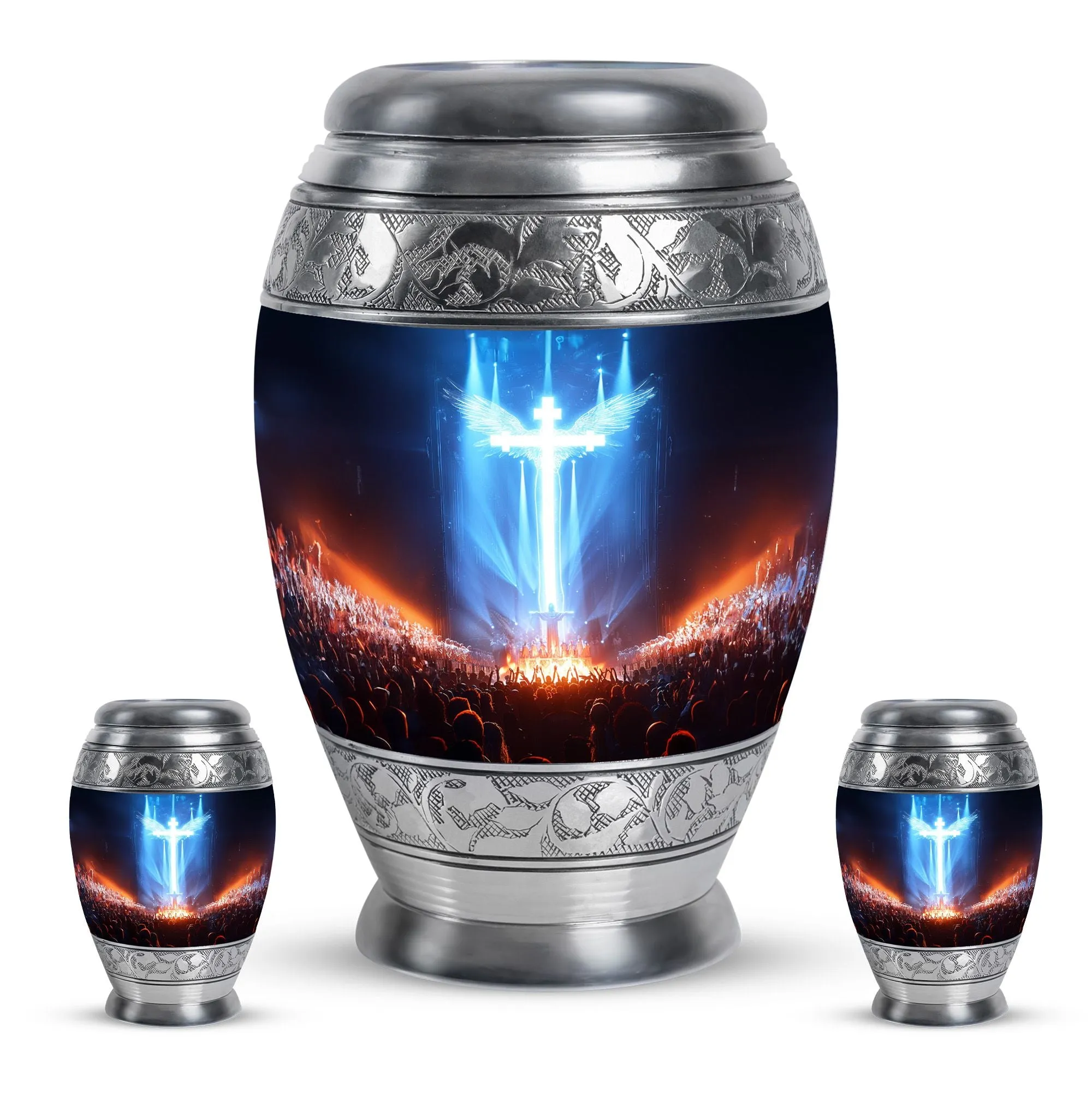 Cross Cremation Urn For Ashes Adult Male Small Memorial & Funeral Urn