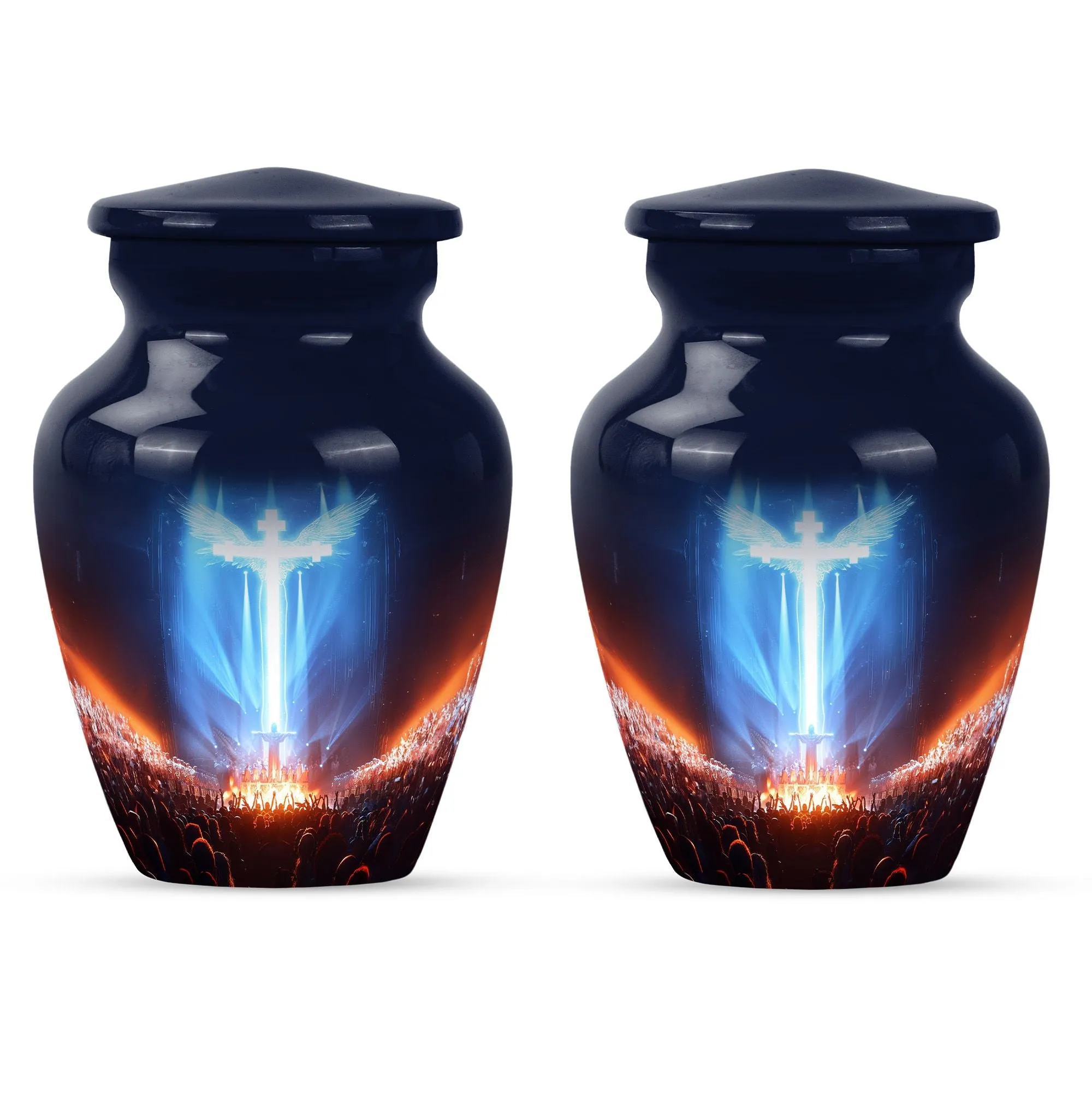 Cross Cremation Urn For Ashes Adult Male Small Memorial & Funeral Urn
