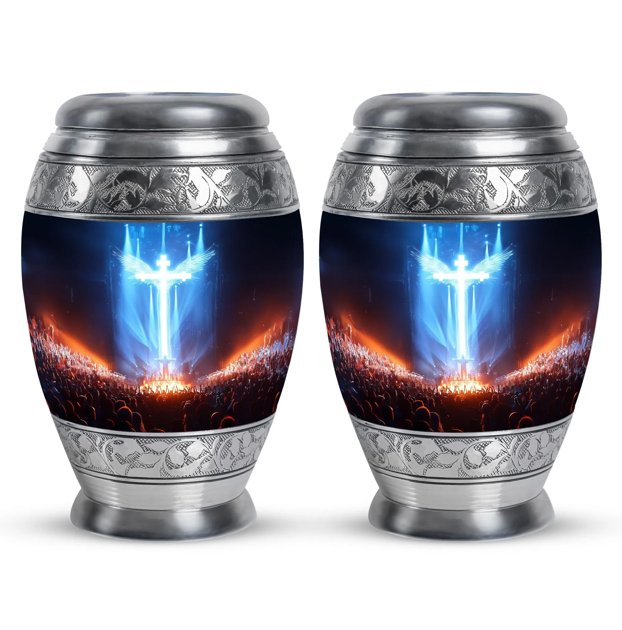 Cross Cremation Urn For Ashes Adult Male Small Memorial & Funeral Urn