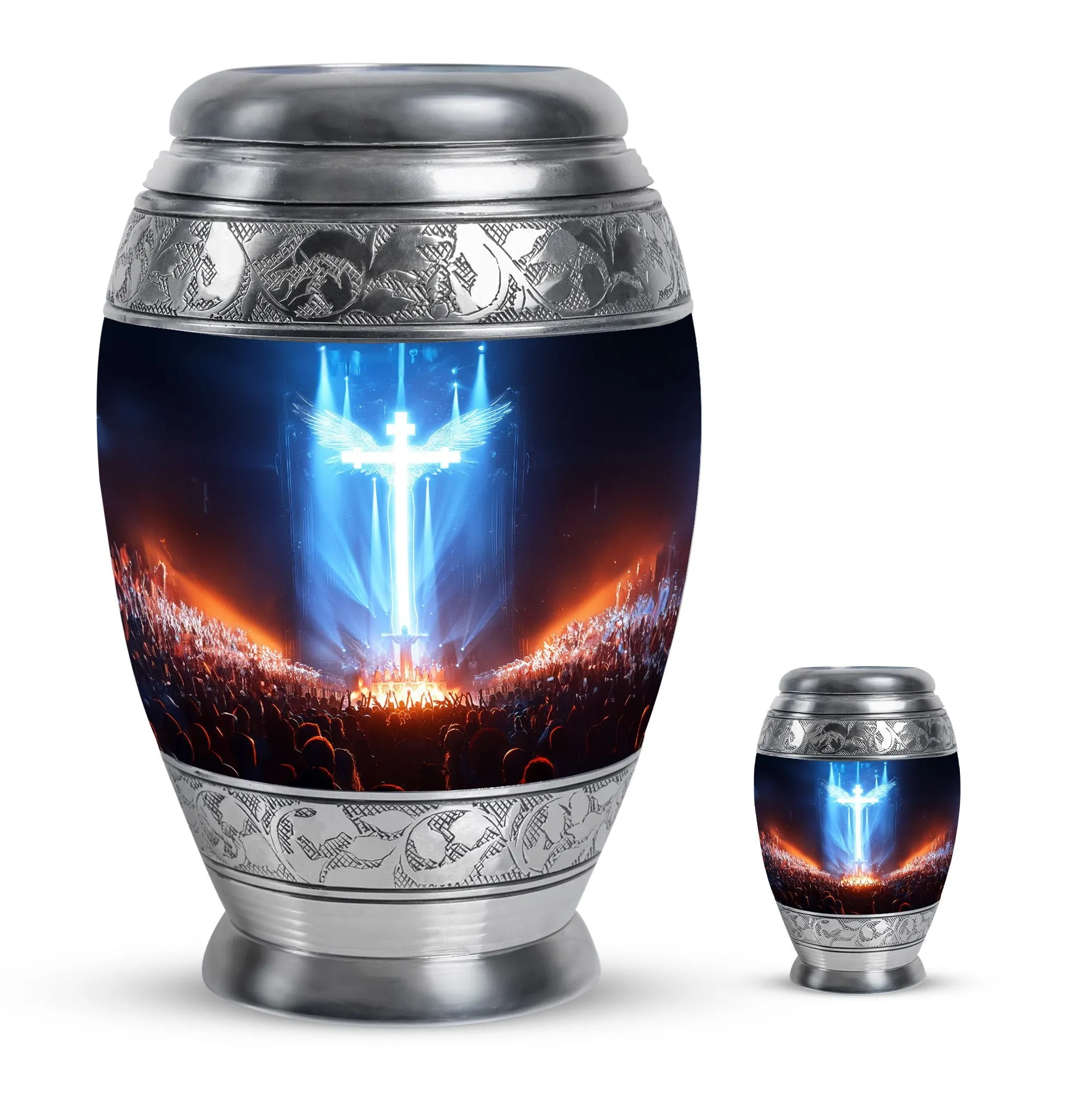 Cross Cremation Urn For Ashes Adult Male Small Memorial & Funeral Urn
