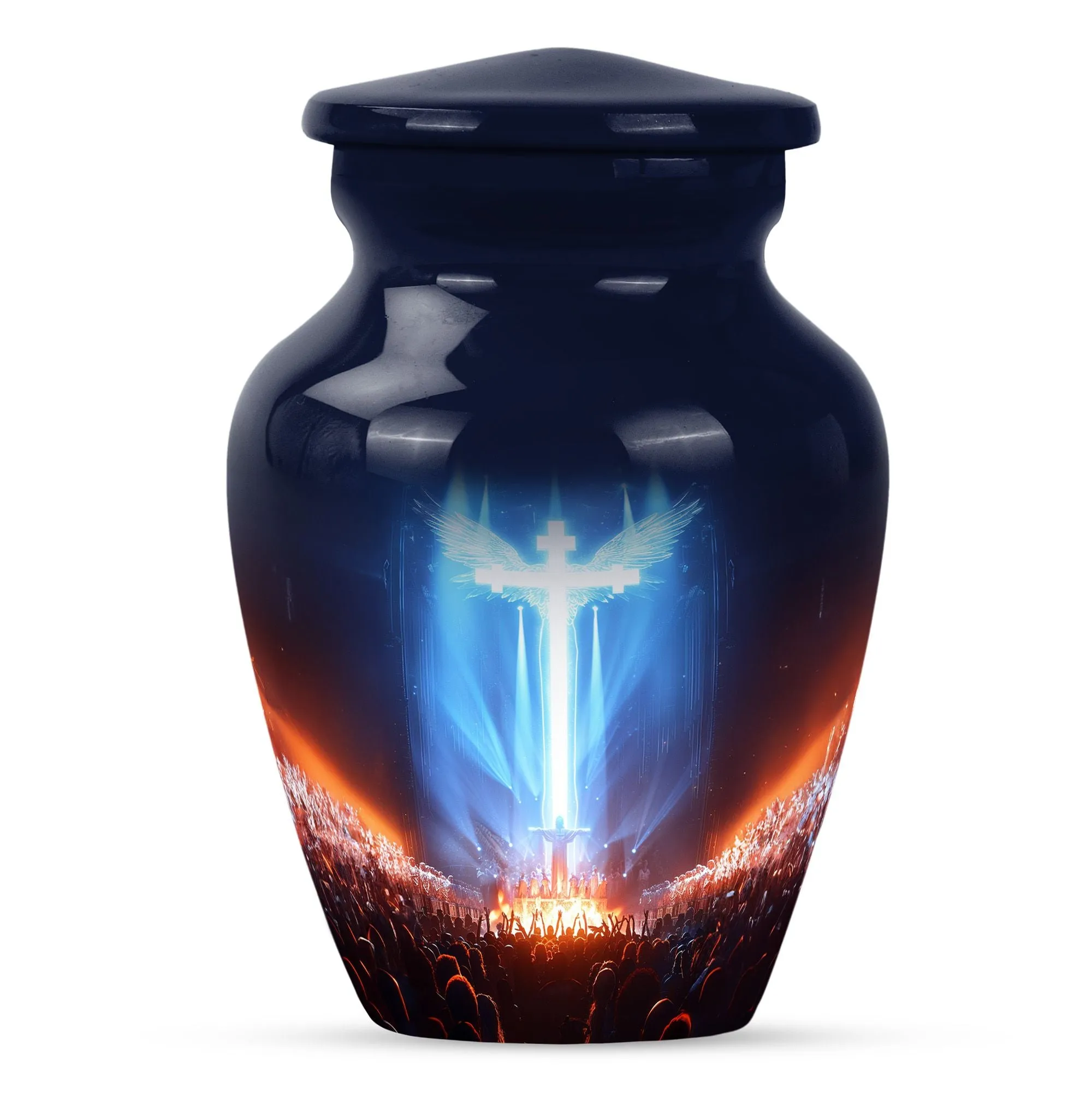 Cross Cremation Urn For Ashes Adult Male Small Memorial & Funeral Urn
