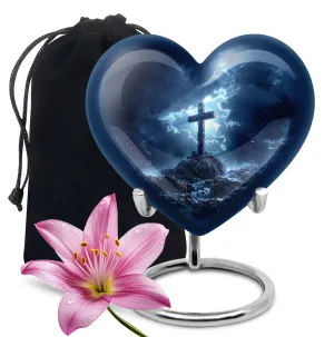 Cross Heart Memorials: Distinctive Urn for Male Cremains